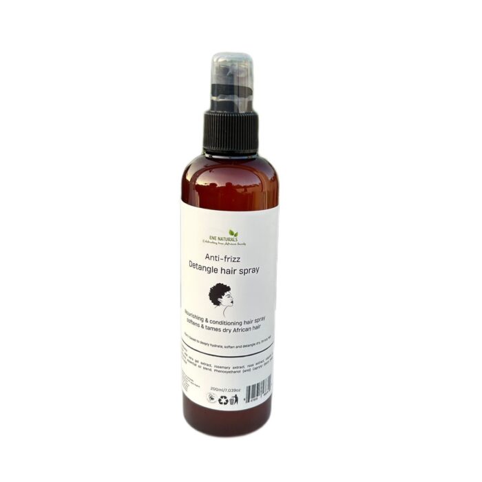 Product photo of anti-frizz detangle hair spray